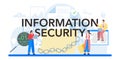 Information security typographic header. Idea of digital data protection Royalty Free Stock Photo
