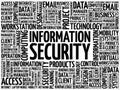 Information Security word cloud Royalty Free Stock Photo