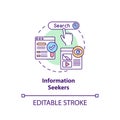 Information seekers concept icon Royalty Free Stock Photo