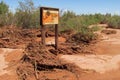 Information sign in the desert