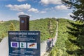 Information sign at the Geierlay suspension bridge near Morsdorf