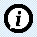 Information sign icon. Info speech bubble symbol. Royalty Free Stock Photo