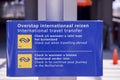 Information sign for international passengers when switching to national trains at Utrecht