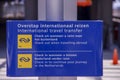 Information sign for international passengers when switching to national trains at Utrecht