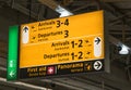 Information sign at Schiphol