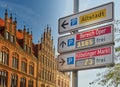 Information signs for car parks and multi-storey car parks with free parking spaces