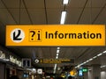 Information signs at Schiphol Amsterdam Airport, Holland