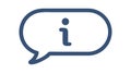 Information Speech Bubble Icon for Help Query Support FAQ, vector design Generative AI Royalty Free Stock Photo