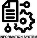 information system, development, data engineering, data processing, data management, data outline icon