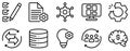 Information System Icon Set Structured Line Style Collection for Digital Solutions Royalty Free Stock Photo