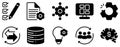 Information System Icon Set Structured Line Style Collection for Digital Solutions Royalty Free Stock Photo