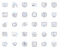 Information Systems line icons collection. Technology, Data, Analytics, Automation, Integration, Security, Nerk vector