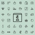 Information table icon. Detailed set of minimalistic line icons. Premium graphic design. One of the collection icons for websites,