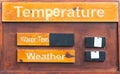 Information Table About Water Temperature And Temperature Outside
