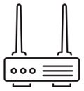 Information technology router vector icon illustration Royalty Free Stock Photo