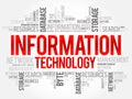 Information technology word cloud collage Royalty Free Stock Photo