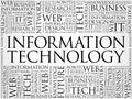 Information technology word cloud Royalty Free Stock Photo
