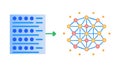 Information to AI, Deep Learning Connection, Data Transformation, vector design Generative AI Royalty Free Stock Photo
