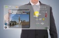 Information on touchscreen tablet