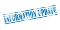 Information update blue stamp Royalty Free Stock Photo