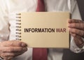 Information war, warfare text. IW in policy concept Royalty Free Stock Photo