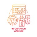 Information warfare red gradient concept icon