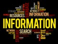 Information word cloud collage Royalty Free Stock Photo