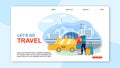 Informational Flyer is Written Lets Go Travel. Royalty Free Stock Photo