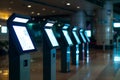 informational kiosk screensavers in a quiet area