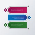 Informational list infographic template design. Business concept infograph with 3 options, steps or processes. Vector