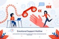 Informational Poster Emotional Support Hotline.