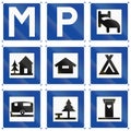 Informational Road signs used in Sweden Royalty Free Stock Photo