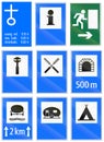 Informational road signs used in Switzerland