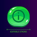 Informational service glossy ui button with linear icon