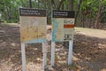 Informational signs for Fort Fremont Historical Park