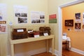 Educational scene of room with artifacts belonging to members of sect, Oneida Community Mansion House, New York, 2018