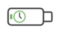 Informative Battery Life Time Indicator Icon, vector design Generative AI Royalty Free Stock Photo