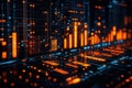 An informative graph background showcasing data visualization elements. Royalty Free Stock Photo