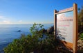 Informative placard at Moss Cove, Laguna Beach, CA