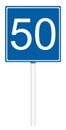 Informative traffic sign - Recommended speed