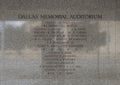 Informative Wall etching near entrance to Dallas Memorial Auditorium