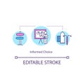 Informed choice concept icon