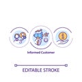 Informed customer concept icon