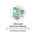 Informed decision making concept icon