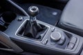 Infotainment control panel with gearstick Royalty Free Stock Photo