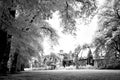 Infra-red of late mediaeval medieval Temple Church Redcliffe Bristol England UK