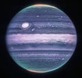 Infrared Auroras on Planet Jupiter. Webb Space Telescope.