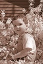 Infrared Boy Toddler Royalty Free Stock Photo