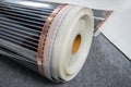 Infrared carbon film reel fiber, material for modern heat floor