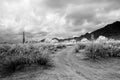 Infrared desert road sonora desert Arizona Royalty Free Stock Photo